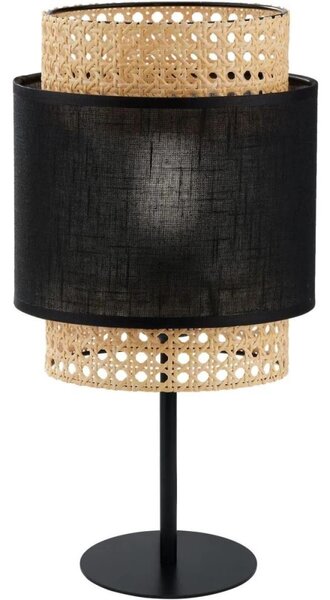 Lampada da tavolo BOHO 1xE27/15W/230V nera/rattan