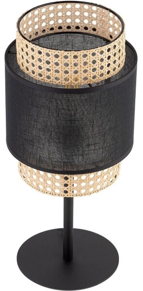 Lampada da tavolo BOHO 1xE27/15W/230V nera/rattan