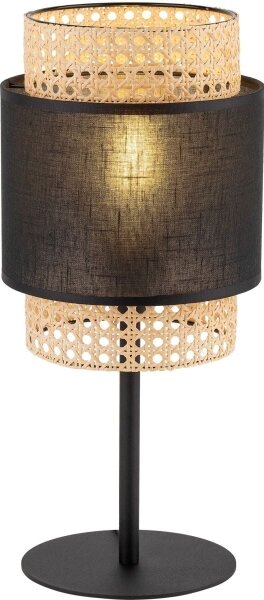 Lampada da tavolo BOHO 1xE27/15W/230V nera/rattan