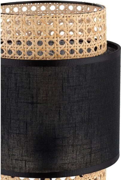 Lampada da tavolo BOHO 1xE27/15W/230V nera/rattan