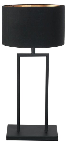 Steinhauer - lampada da tavolo - Stang - nero - lino metallo - Ø 30cm - E27 - 3984ZW