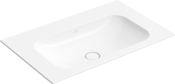 Villeroy & Boch Finion - Lavabo per mobili 800x500 mm, senza sfioratore, senza foro per miscelatore, CeramicPlus, bianco alpino 416483R1