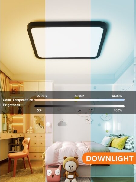 Immax NEO 07167-B40-LED RGBCCT Lampada dimmerabile 50W/230V Wi-Fi Tuya black+TC