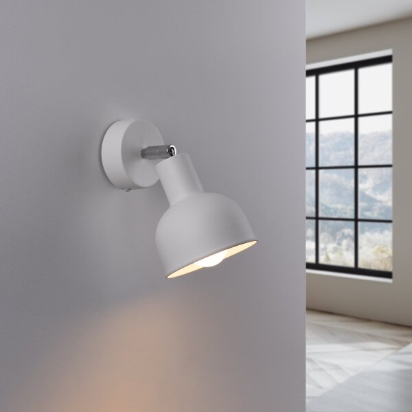Sollux SL.1313 - Faretto da parete ELBA 1xE27/15W/230V bianco
