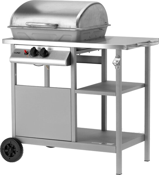 Barbecue a gas 5,5 kW, 2 bruciatori, acciaio inox 91,3 × 54,6 × 95,8 cm