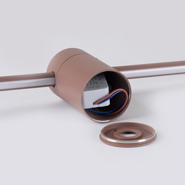 Brilagi - Applique da esterno AURA LED/12W/230V 3000K IP54 65 cm marrone CRI 90