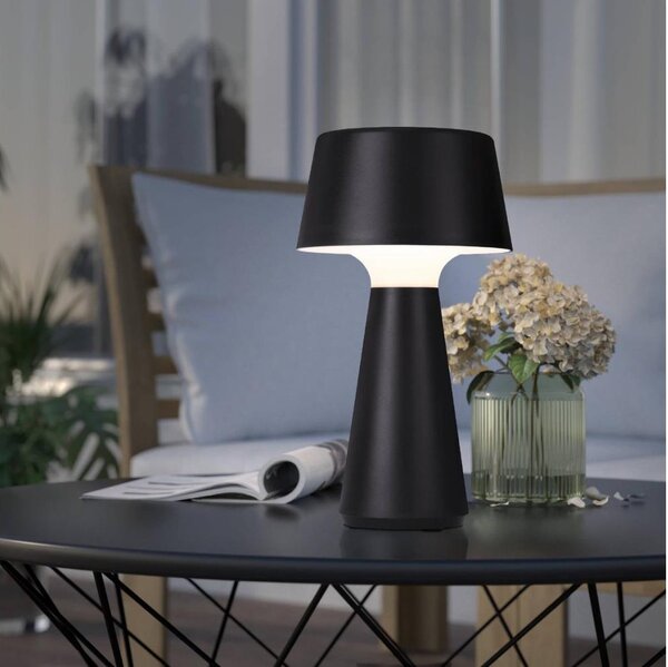 Eglo 75796-LED Lampada da tavolo ricaricabile per esterno SCORRANO LED/3W/230V 2000mAh IP44 nera