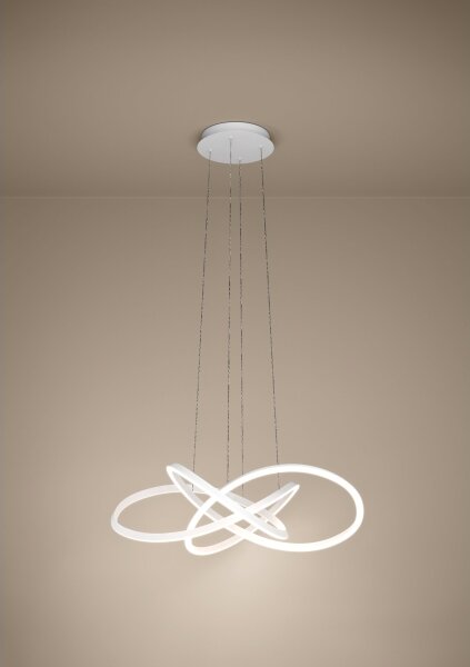 Eglo 390527 - Lampadario LED dimmerabile a sospensione con cavo RIAZA LED/48,7W/230V 2200-6500K bianco + telecomando