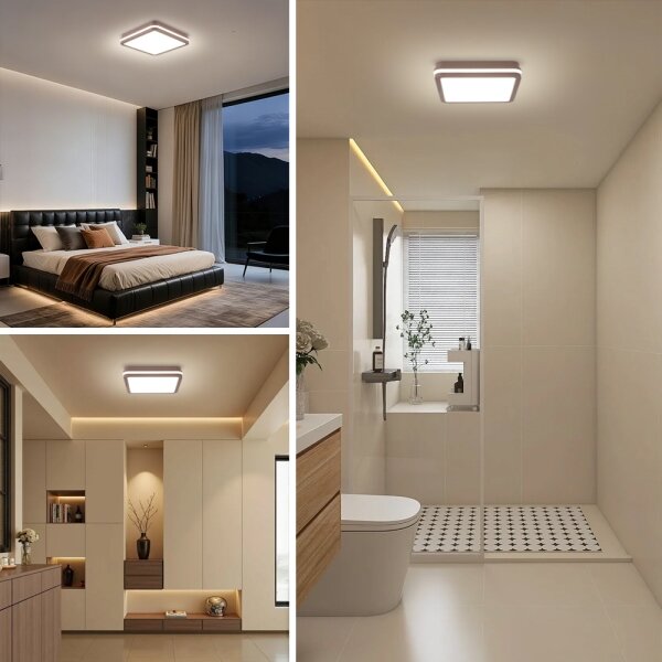 Brilagi -LED Plafoniera da esterno BENE LED/24W/230V 26x26 cm marrone IP54