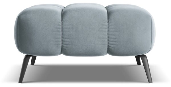 Poggiapiedi azzurro con rivestimento in velluto Nalu – Makamii