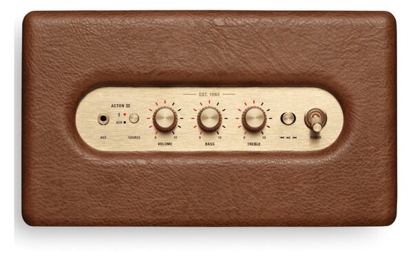 Marshall Acton III Brown Diffusore Amplificato Bluetooth 5.2 Aux Dynamic Loudness Corrente