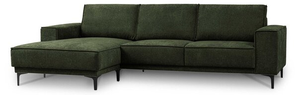 Divano angolare verde (con penisola a sinistra/con chaise lounge) con rivestimento in ciniglia Copenhagen – Scandic