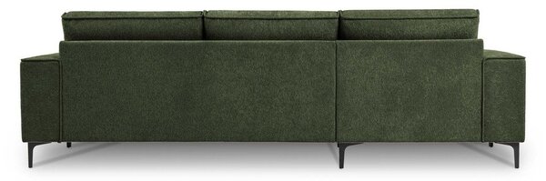 Divano angolare verde (con penisola a sinistra/con chaise lounge) con rivestimento in ciniglia Copenhagen – Scandic