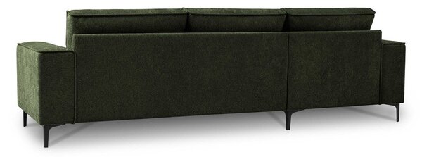 Divano angolare verde (con penisola a sinistra/con chaise lounge) con rivestimento in ciniglia Copenhagen – Scandic