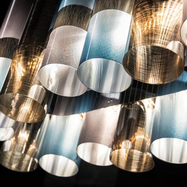 Lampada a sospensione Slamp, La Lollo, dimmerabile, Metallizzato, Soggiorno, Plastica, Design