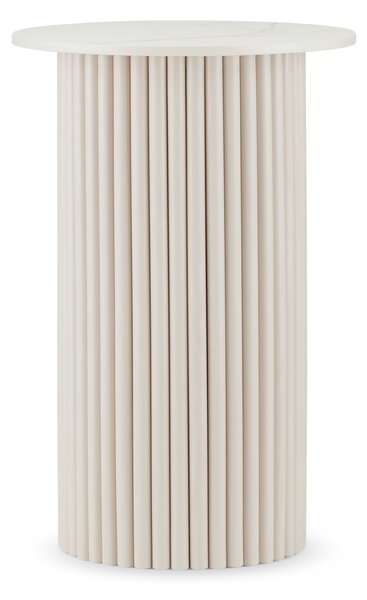 Tavolino con piano in pietra Stone Side beige