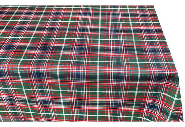 Tovaglia di natale a scacchi verde con lurex