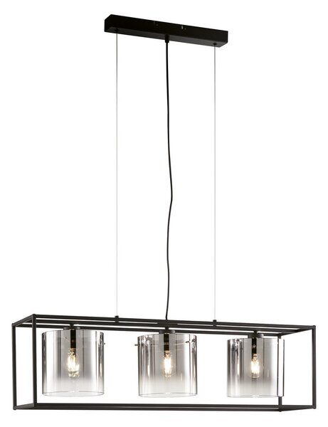Fischer & Honsel 61028 Lampada a sospensione Samu in metallo nero sabbia E27