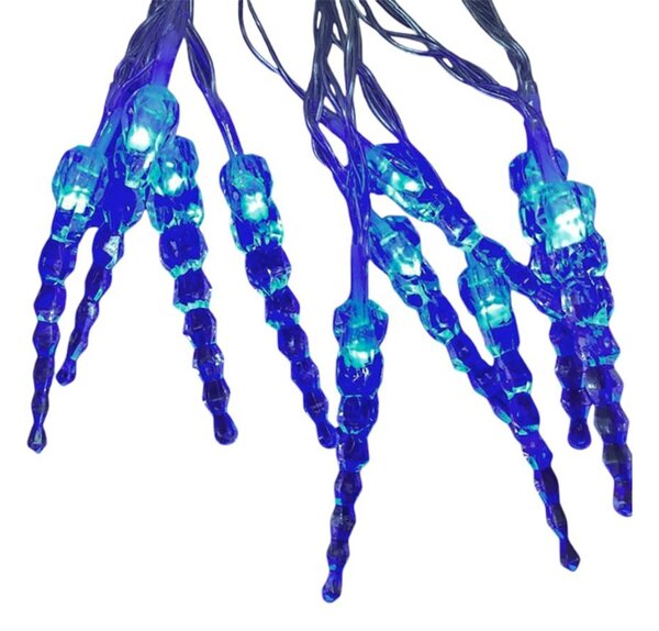Fata LED ghiacciolo 10 fiamme luci di Natale a batteria : Blu