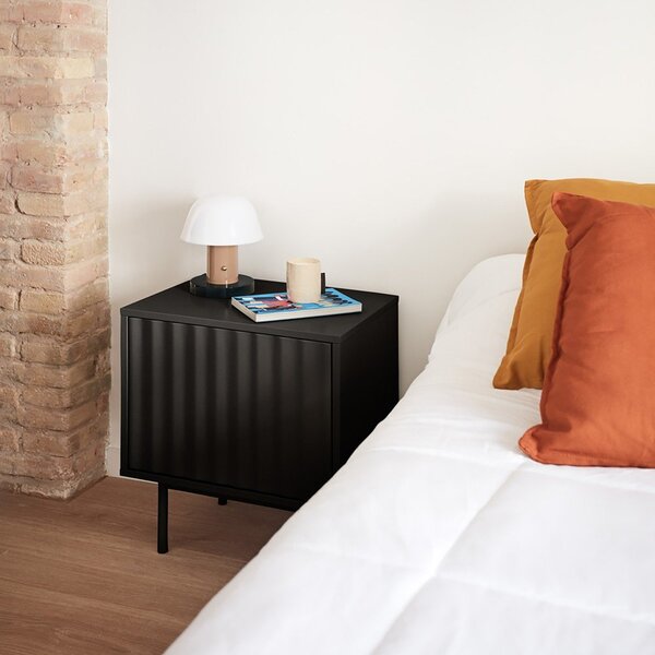 Comodino nero opaco Sierra – Teulat