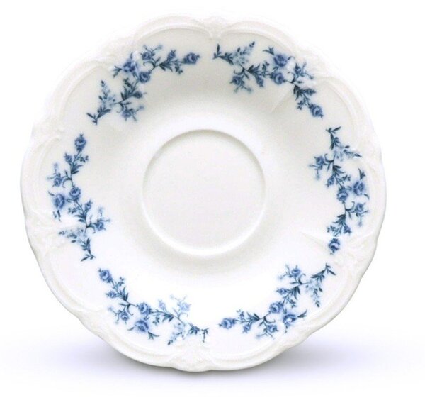 Piattino bianco/blu in porcellana ø 12 cm Retro – BonBistro