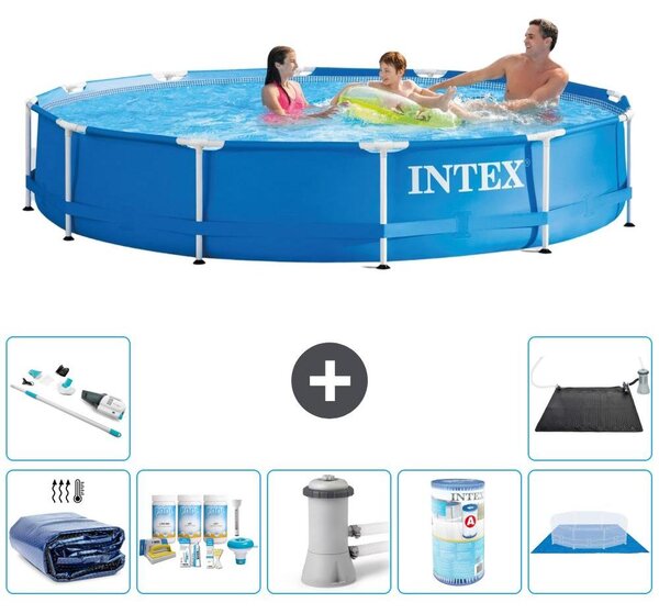 Piscina autoportante rettangolare - 366x76 cm - 8 pezzi - Modello S41598