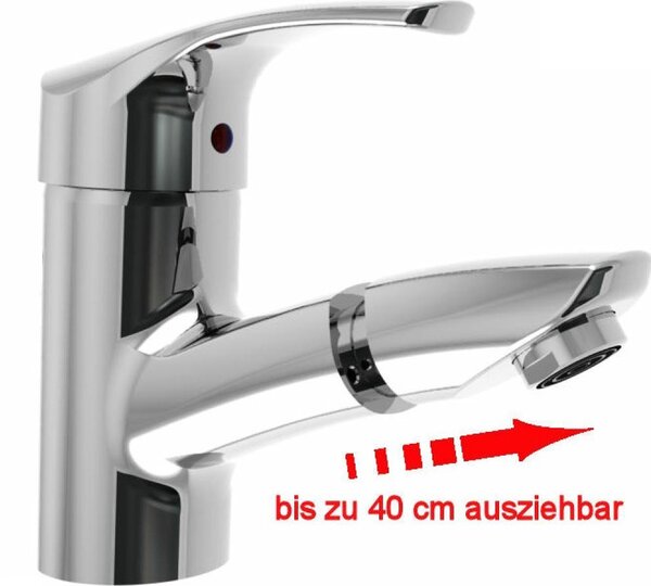 Heinrichschulte ascona_1 miscelatore per lavabo, estraibile con scarico a scomparsa - 51026