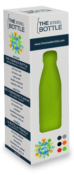 Steel Bottle Borraccia Termica Bottiglia 500 ml colore Verde