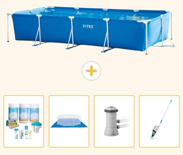 Piscina fuori terra rettangolare - 450x220x84 cm - 5 pezzi - Modello S20849