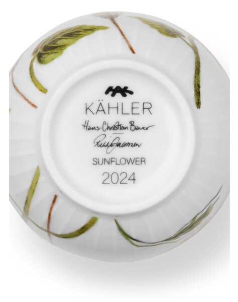 Tazza bianca in porcellana con motivo floreale 330 ml Hammershøi Summer - Kähler Design