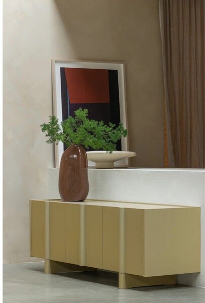 Mobile TV verde in pino massiccio 152x53x46 cm Basu – WOOOD
