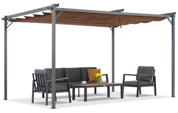 Pergola da terrazzo Brown La Palma 3x4m Garden Point