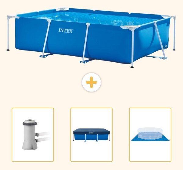 Piscina fuori terra rettangolare - 300x200x75 cm - 4 pezzi - Modello SCB76