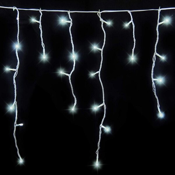 Catena luminosa LED "Gartenpirat" effetto pioggia di ghiaccio, 24 metri, luce bianca fredda, grado di protezione IP44