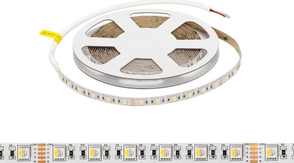 Striscia LED RGBW Multicolore 24V 17W/m Professionale - IP20 - 5 metri