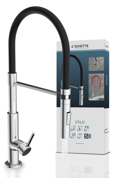 Rubinetto da cucina con doccetta estraibile, girevole a 360 gradi