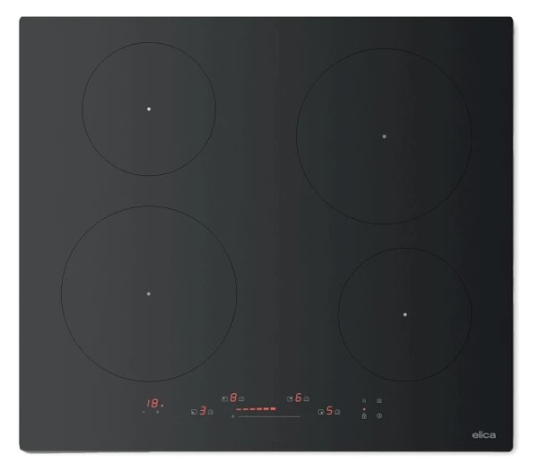 Elica Piano Cottura Induzione 4 Fuochi Larghezza 60 cm in Vetro colore Nero - PRF0210633 PRIMIS 604 RAW