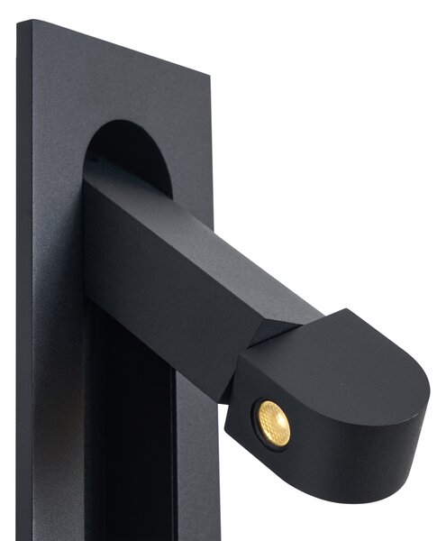 Set di 2 lampade da parete moderne nere con LED e porta USB-C - Hilton