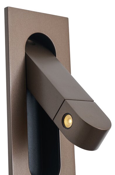 Set di 2 lampade da parete moderne bronzo scuro con LED e porta USB-C - Hilton