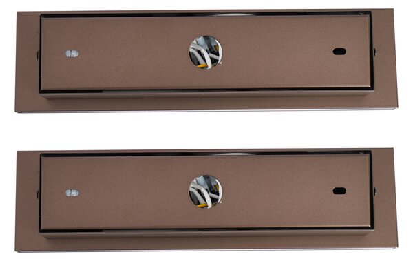 Set di 2 lampade da parete moderne bronzo scuro regolabili con USB-C incl. LED - Modric