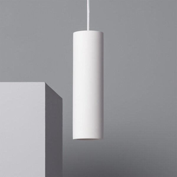 Lampada a sospensione in gesso Slim White