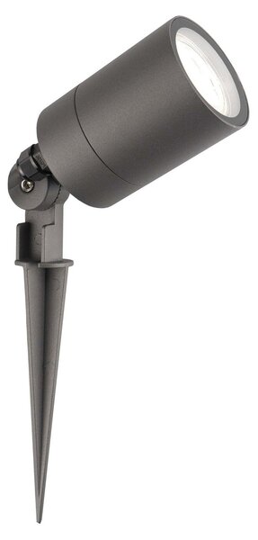 Faretto da giardino Ledvion con picchetto da terra, colore antracite, 3W, 6500K, attacco GU10, grado di protezione IP65
