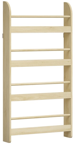 HOMCOM Libreria da Parete con 4 Ripiani per Casa e Ufficio, in Legno, 59x12x113 cm, Color Naturale | Aosom Italy