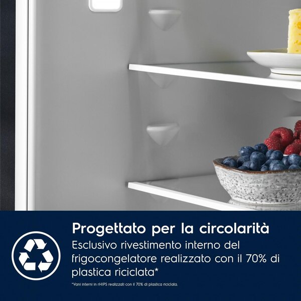 Electrolux Frigorifero da Incasso Combinato Capacit 376 Litri Classe energetica E Raffreddamento No Frost colore Bianco - KNP7TE75S Serie 700 Gree