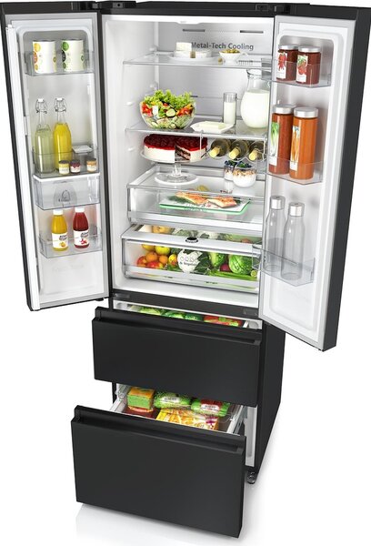Hisense Frigorifero Americano 4 Porte Capacit 485 Litri Classe energetica E Raffreddamento No Frost colore Nero - RF632N4WFE1