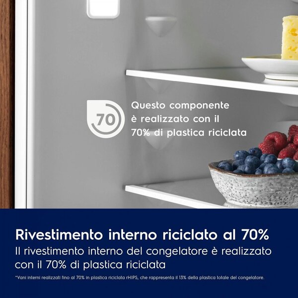 Electrolux Frigorifero da Incasso Combinato Capacit 376 Litri Classe energetica E Raffreddamento No Frost colore Bianco - KNP7TE75S Serie 700 Gree
