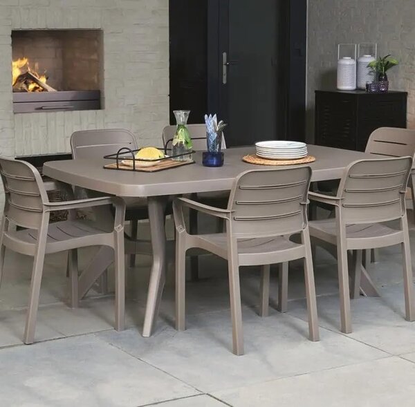 ALLIBERT Sedia per Esterni in Plastica Dimensioni 58x53x83 cm colore Cappuccino - Tisara
