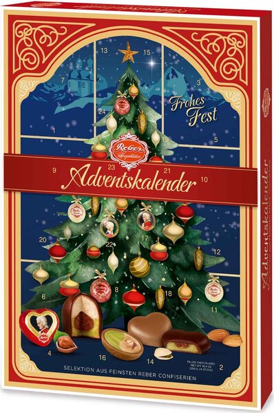 Calendario dell'Avvento Reber Specialities con palline di Mozart, cioccolatini e altro ancora | 296g