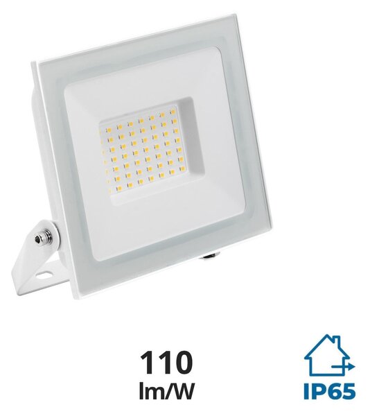 Faro LED 50W Slim Bianco IP65 - con Osram chip LED Colore Bianco Naturale 4.000K
