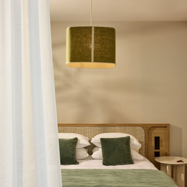 Lampada a sospensione MARKET SET, Dolce, dimmerabile, Verde, Sala da pranzo, Tessuto / Tessile, Design